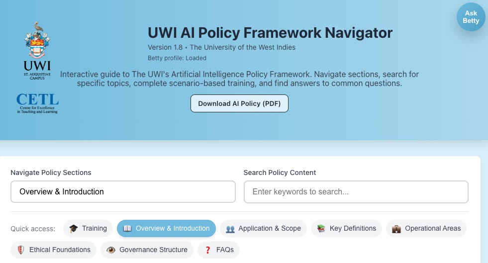 UWI AI Policy Navigator