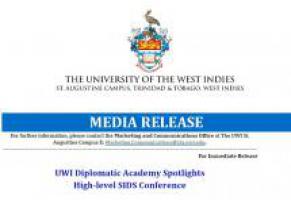 The UWI Media Release: UWI Diplomatic Academy Spotlights High-level SIDS Conference