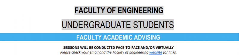 Faculty of Engineering Undergrad Academic Advising