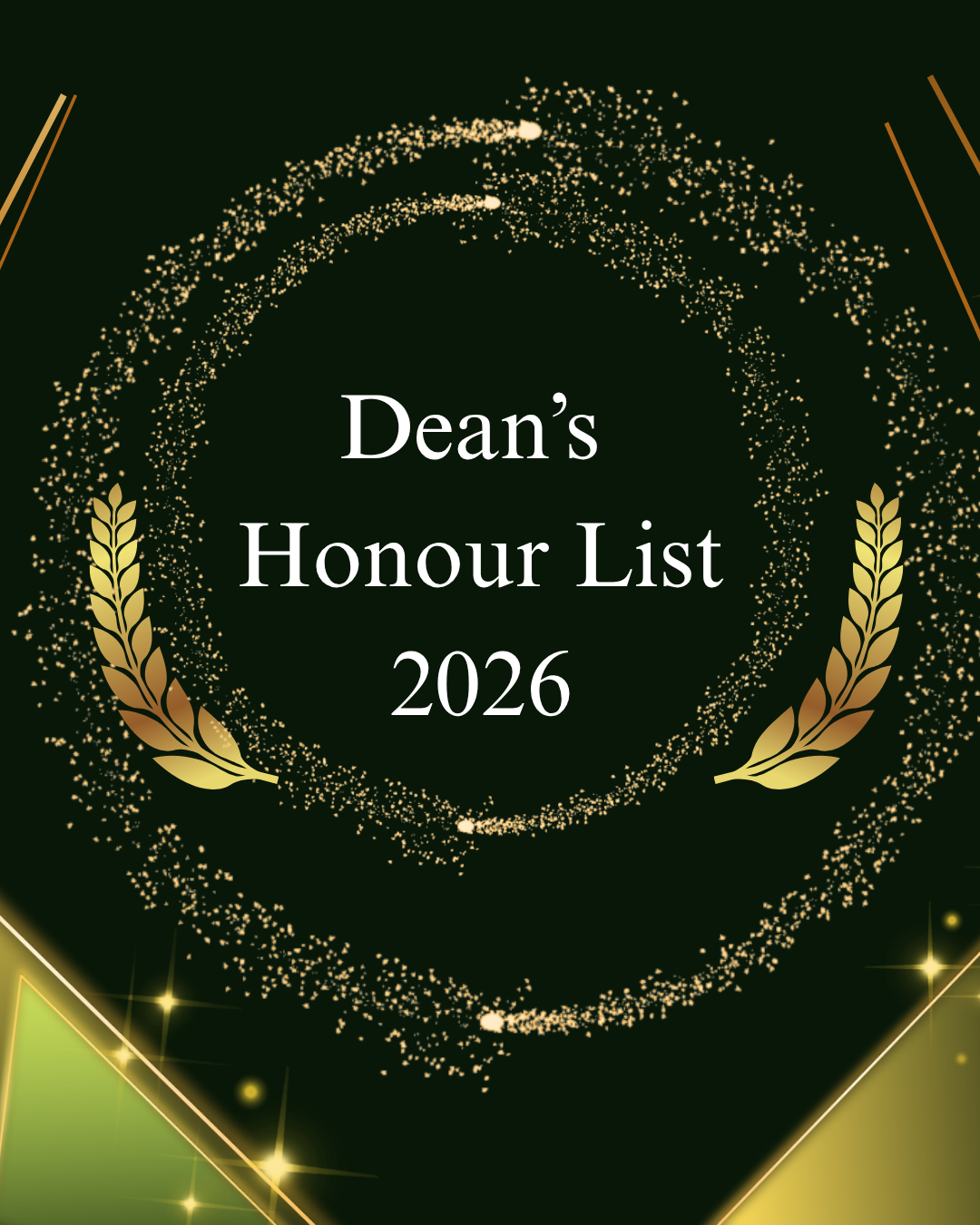 Dean’s Honours List – 2025-2026