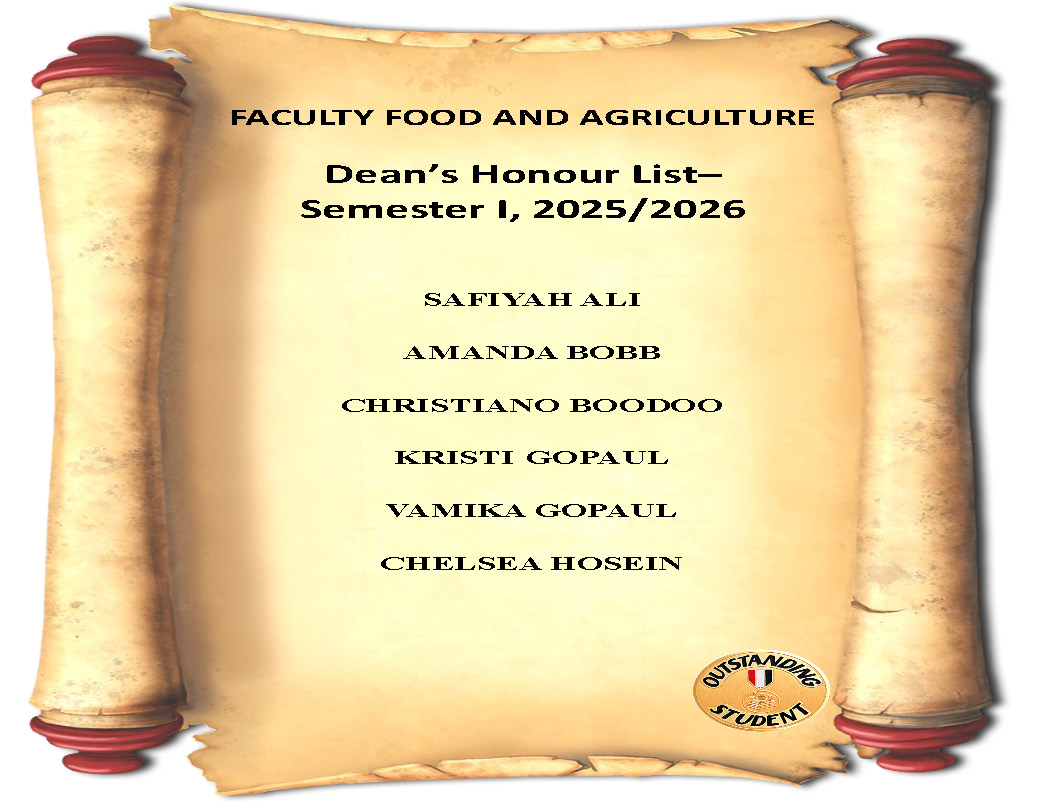 Dean’s Honours List – SEM I 2025-2026