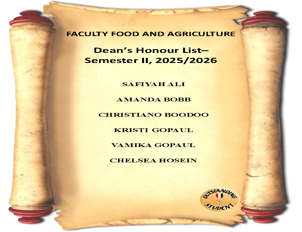 Dean’s Honours List – SEM II 2025-2026