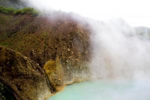 The Boiling Lake is a natural wonder in Dominica, the Caribbean. It is a volcano-hydrothermal flooded fumarole, located in the Morne Trois Pitons National Park_0.jpg