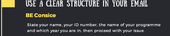 Use a clear structure in email.png
