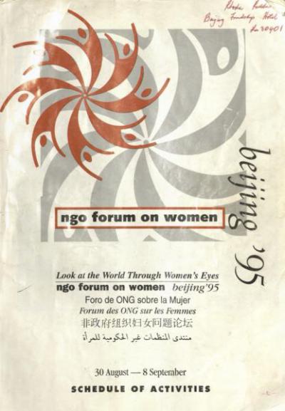 NGO Forum on Women - Schedule of Activities Beijing 95_0.jpg