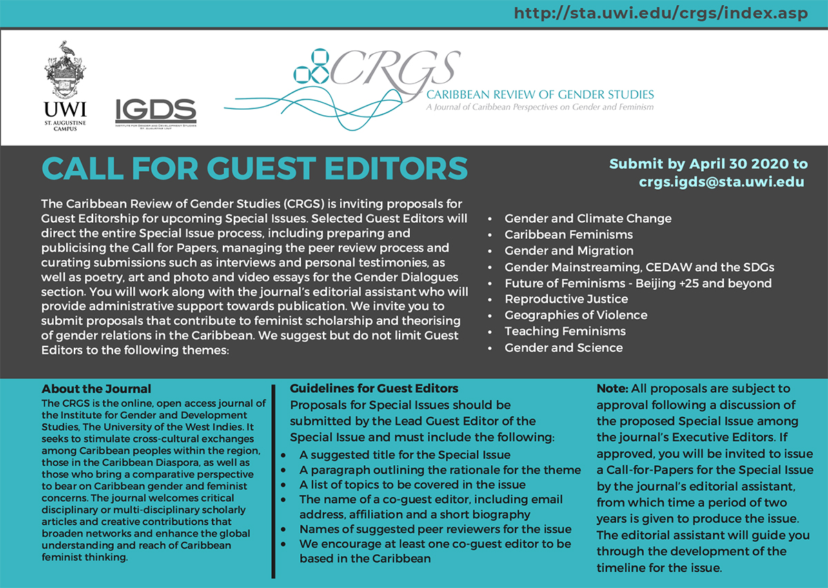 CRGS Guest Editor 2020