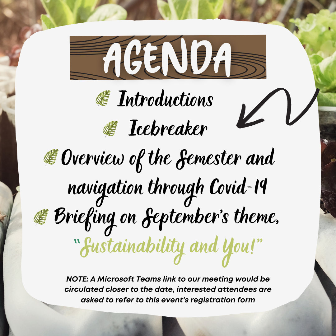 UWI Biological Society Meeting Agenda 2020