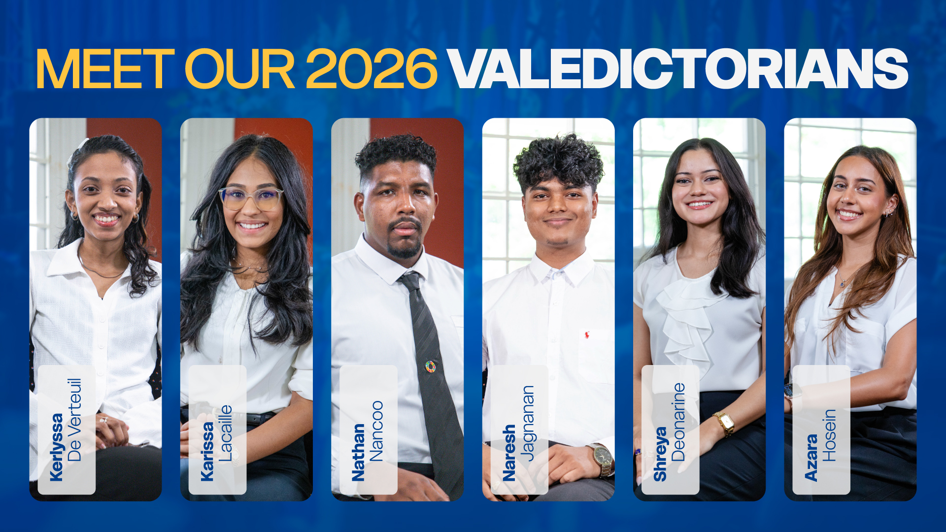 Meet The UWI St. Augustine�s 2026  Honorary Graduands & Valedictorians